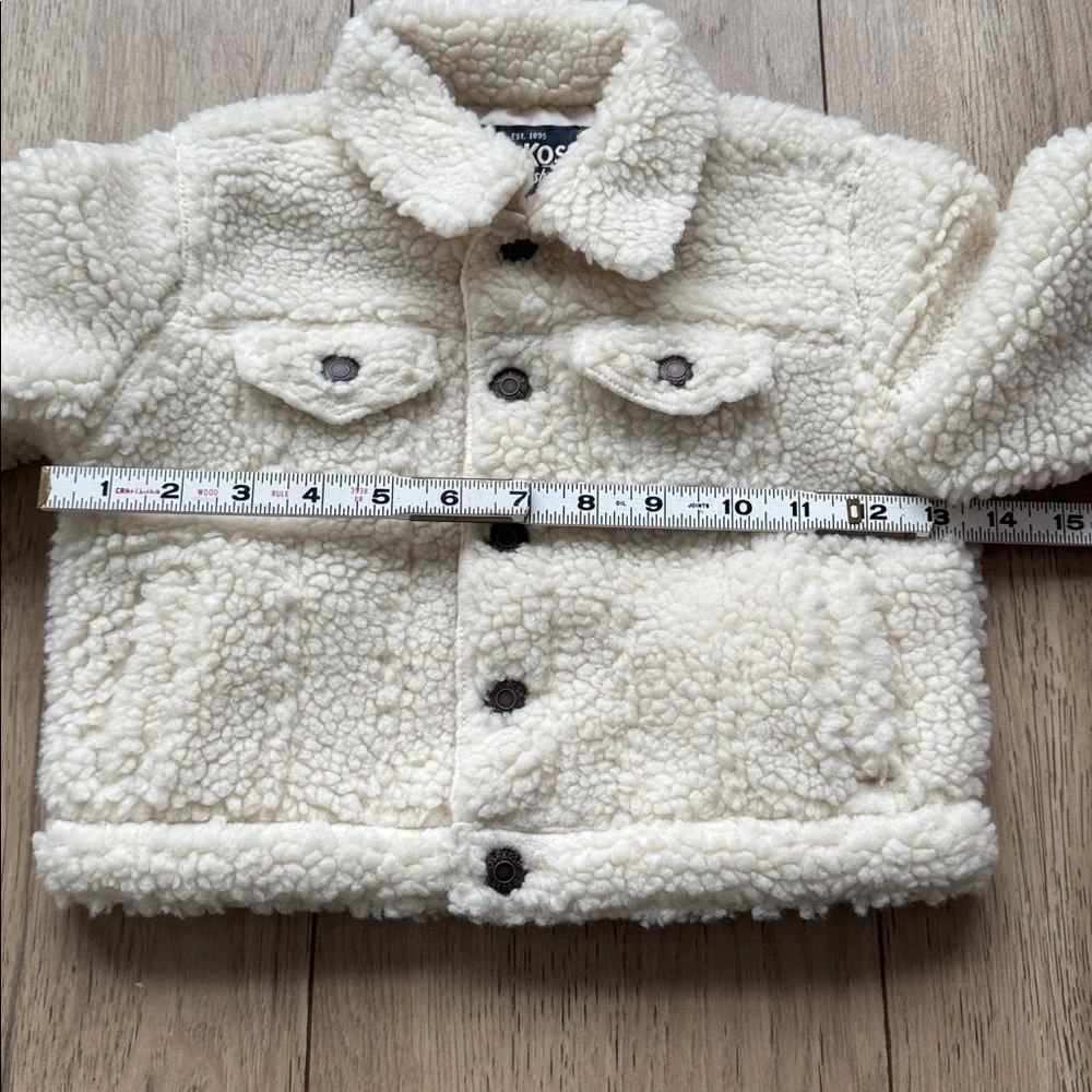 OshKosh B'gosh Teddy Fleece Cream Jacket Toddler 2T NWT New